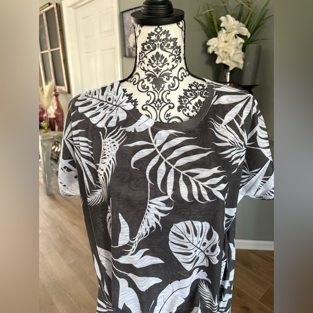 Women's Tropical Print Top - brown size XL from Tryst - Picture 4 of 8
